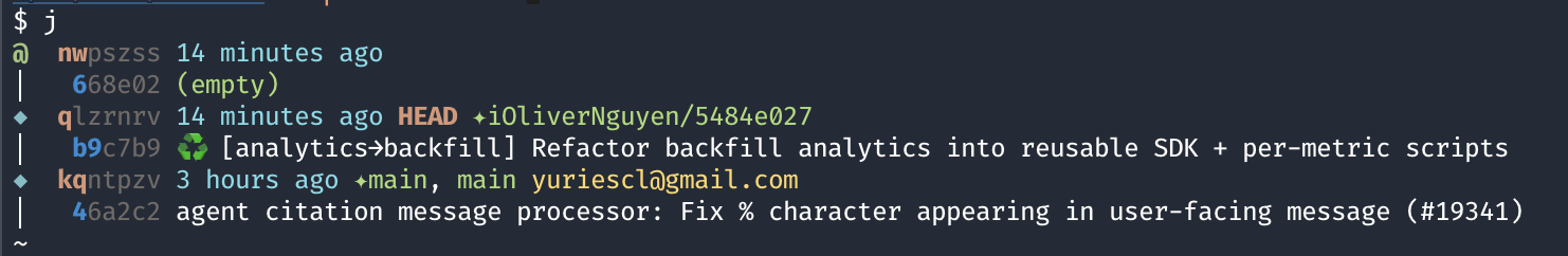 Custom j alias output
